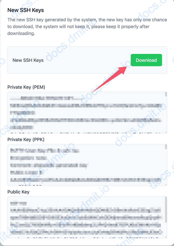 Download SSH Key